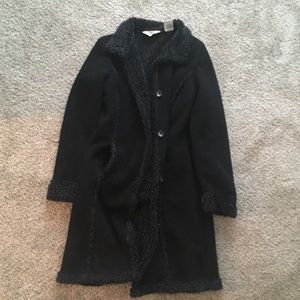 Llbean Sherpa lined coat XS long black